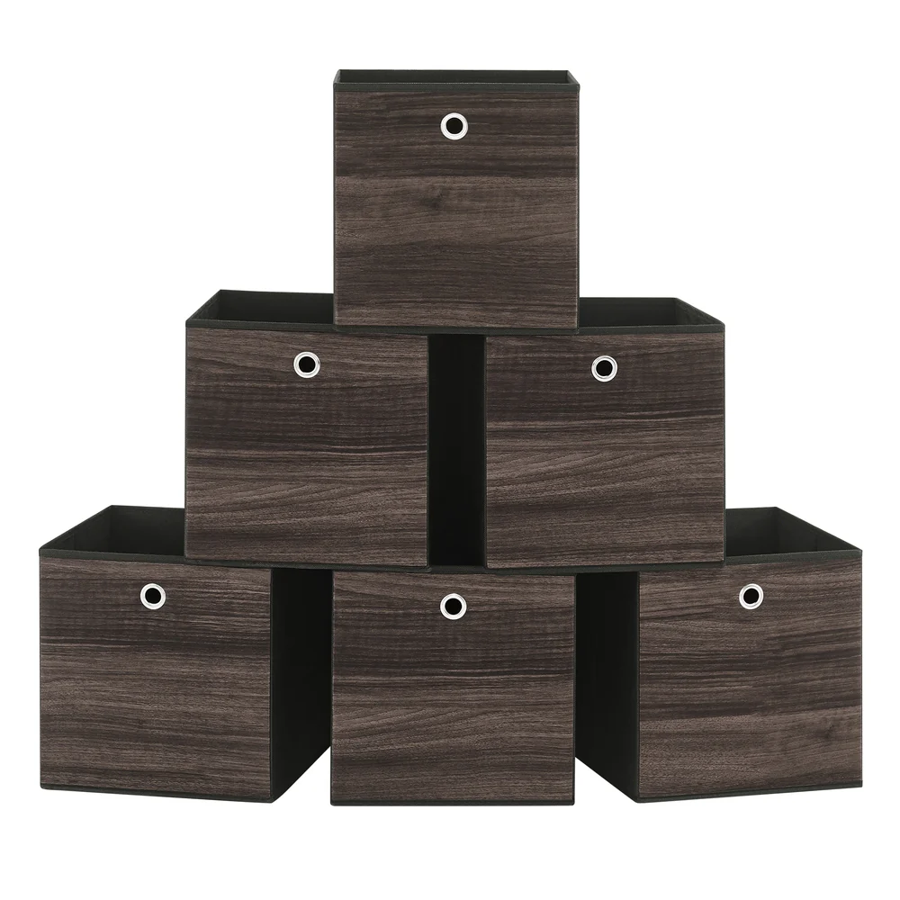 Set of 6 Storage Foldable Cubes, Oxford Fabric - Image 7