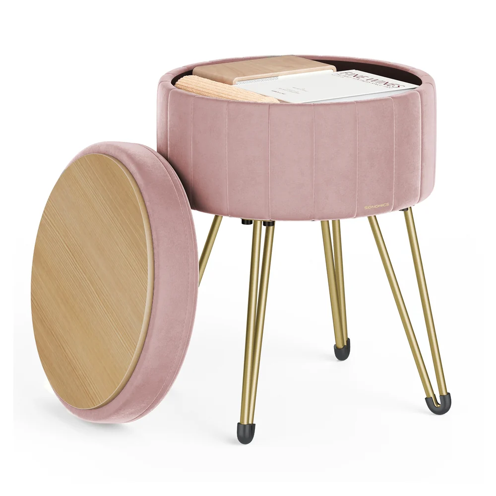 Giana Collection - Small Ottoman Stool with Storage