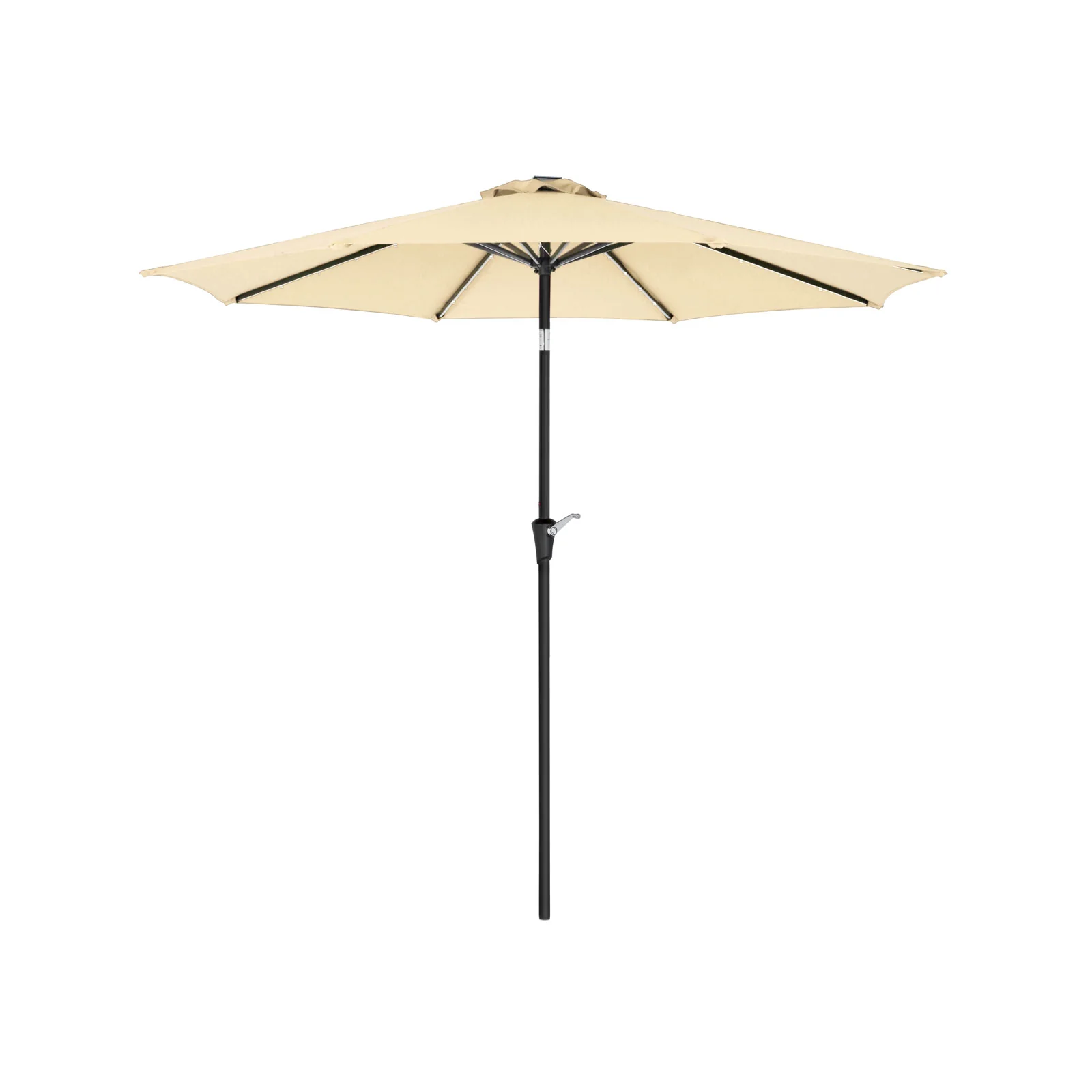 Solar Patio Umbrella with Tilt and Crank Mechanism