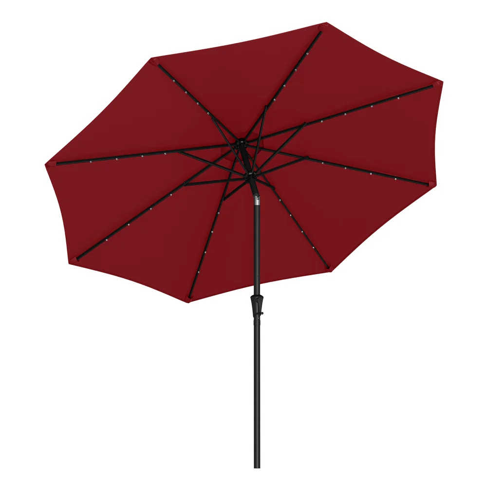 Solar Patio Umbrella with Tilt and Crank Mechanism - Image 2