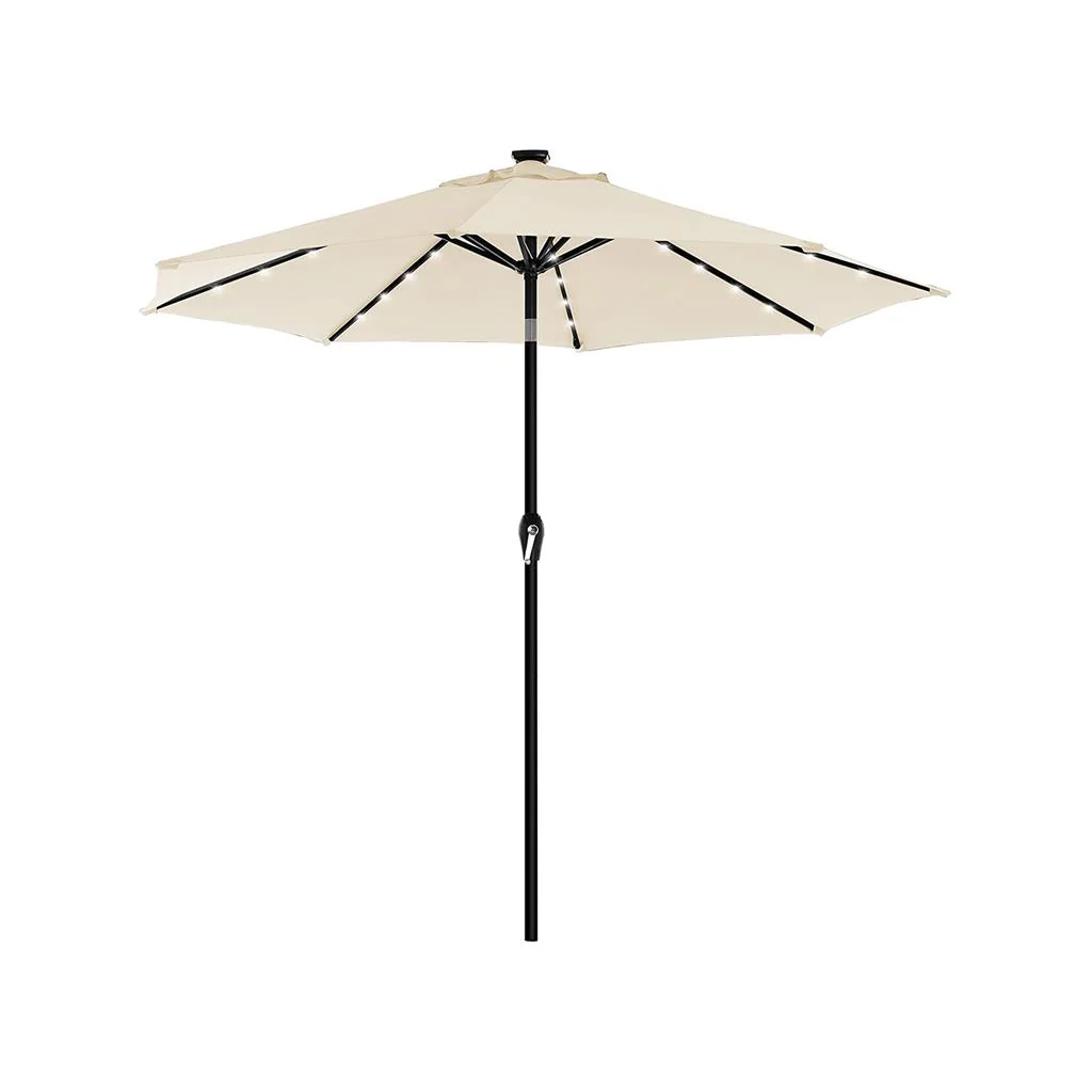 Solar Patio Umbrella with Tilt and Crank Mechanism - Image 6