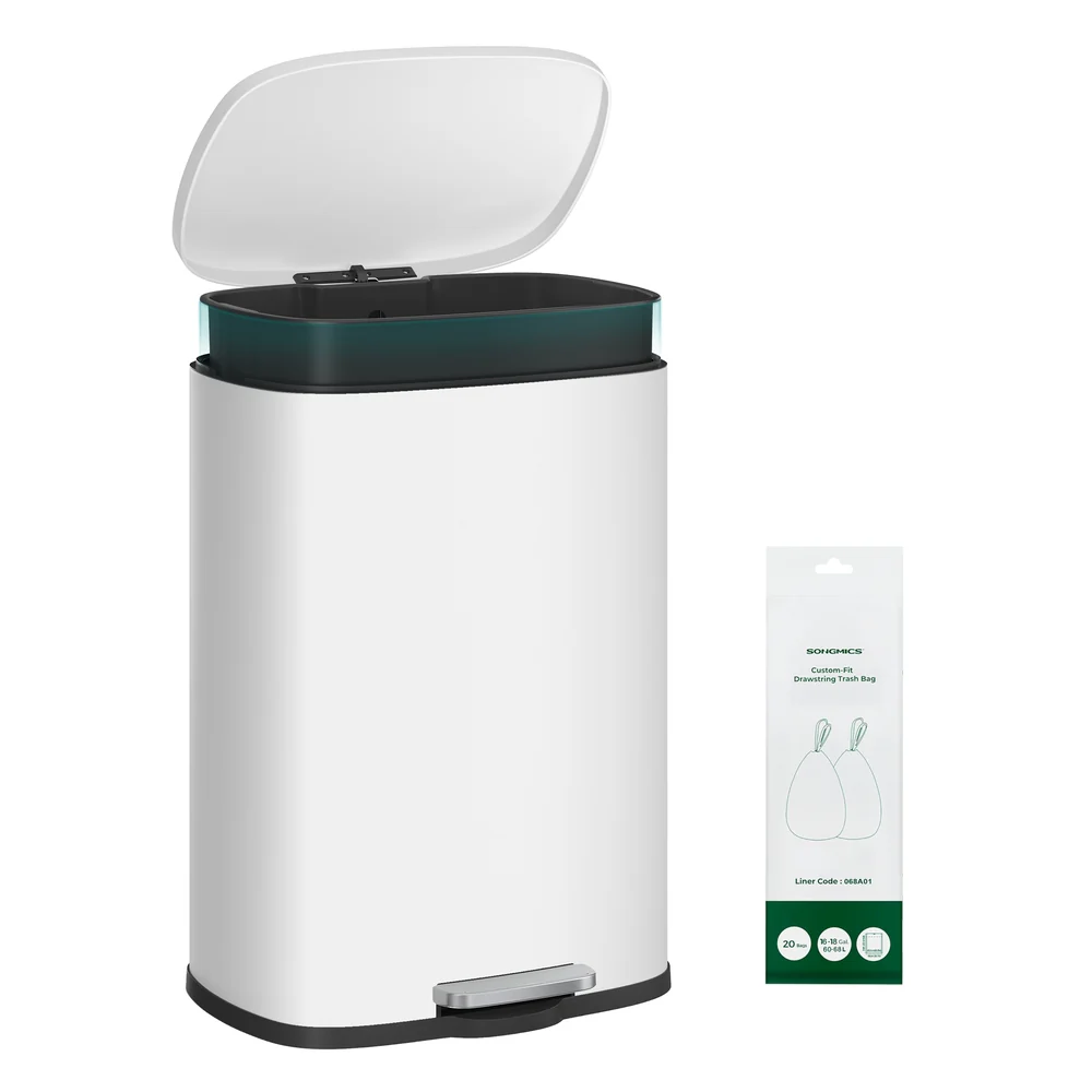 Soft close stainless steel trash can for kitchen - Image 3