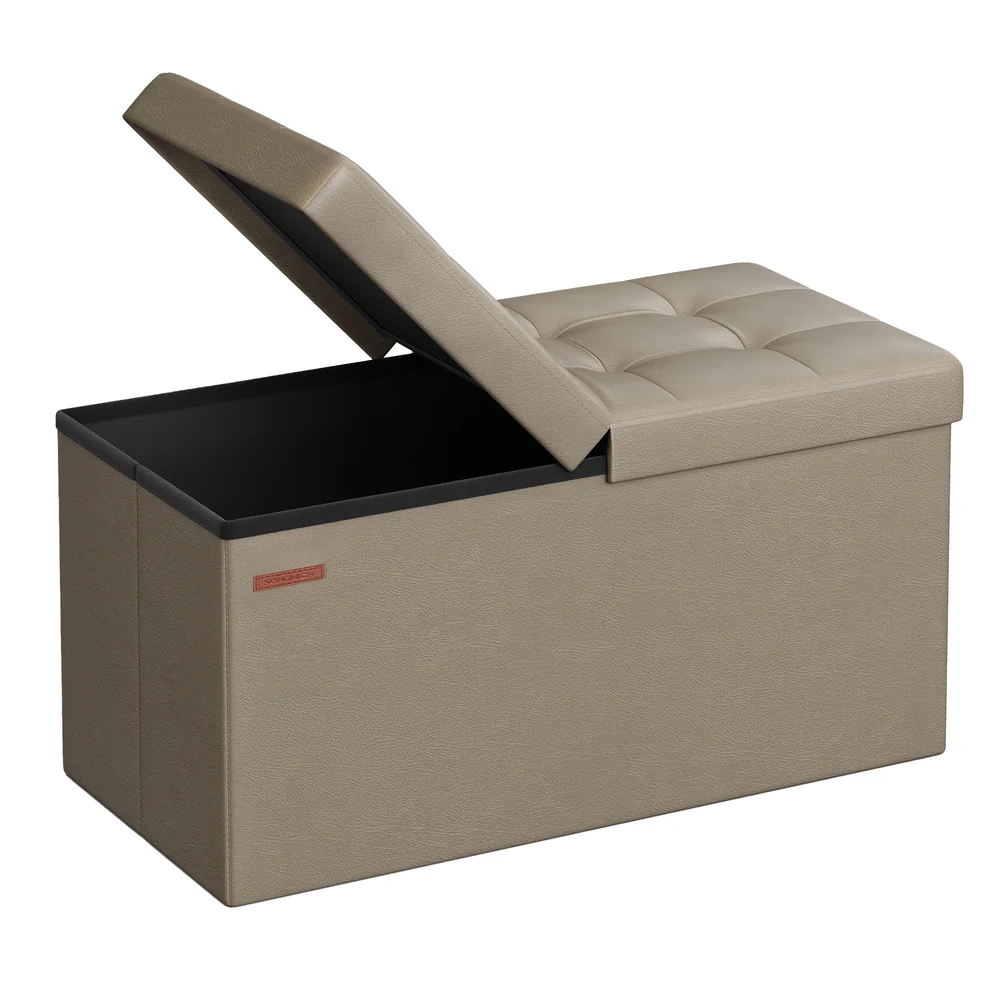 Mazie Collection - Storage ottoman bench and footstool with hidden compartment
