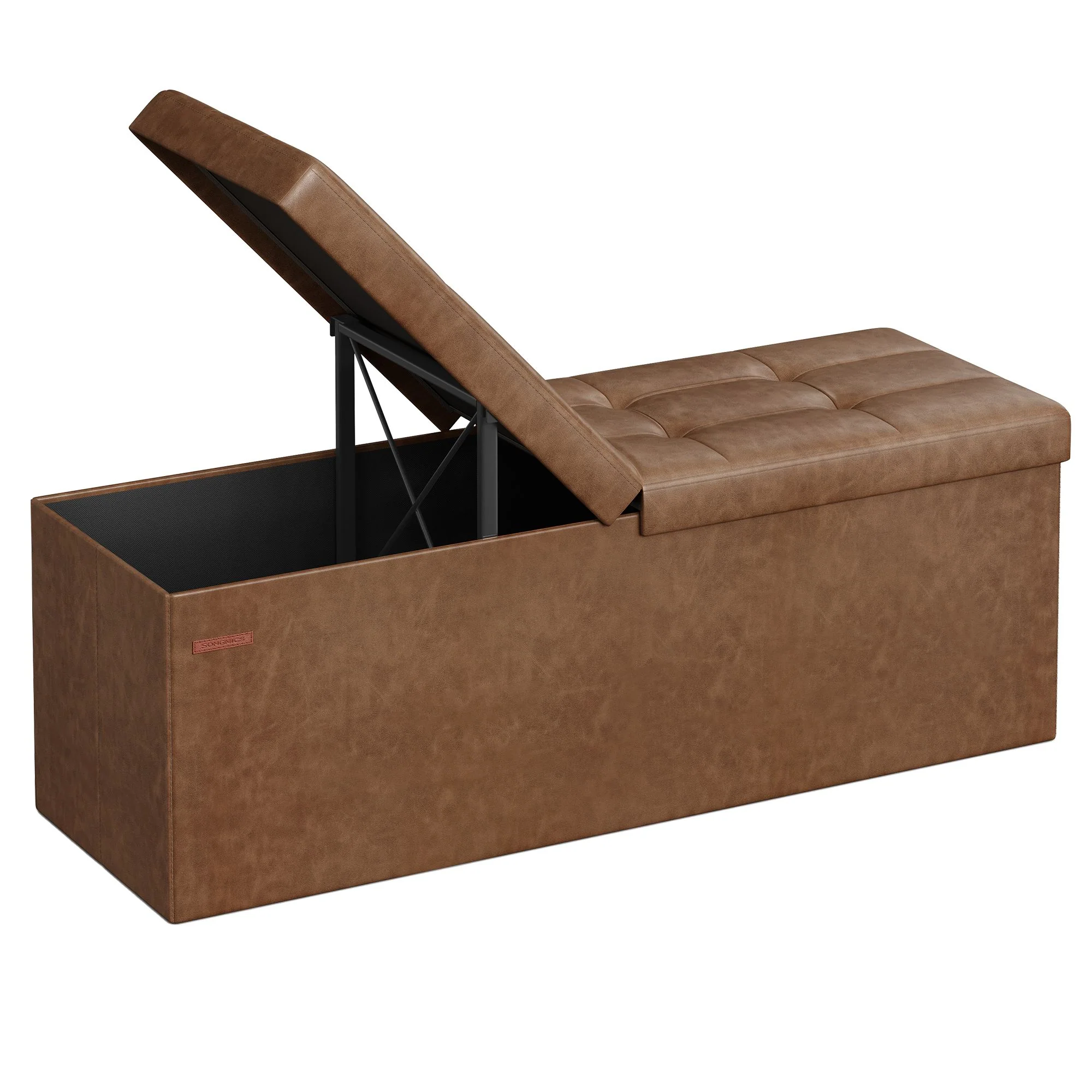 Mazie Collection - Storage ottoman bench and footstool with hidden compartment - Image 2