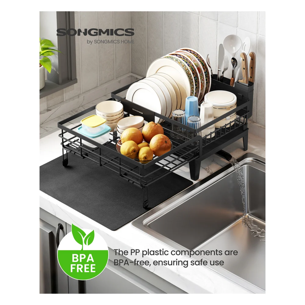Dish Kitchen Dish Rack with Drainboard