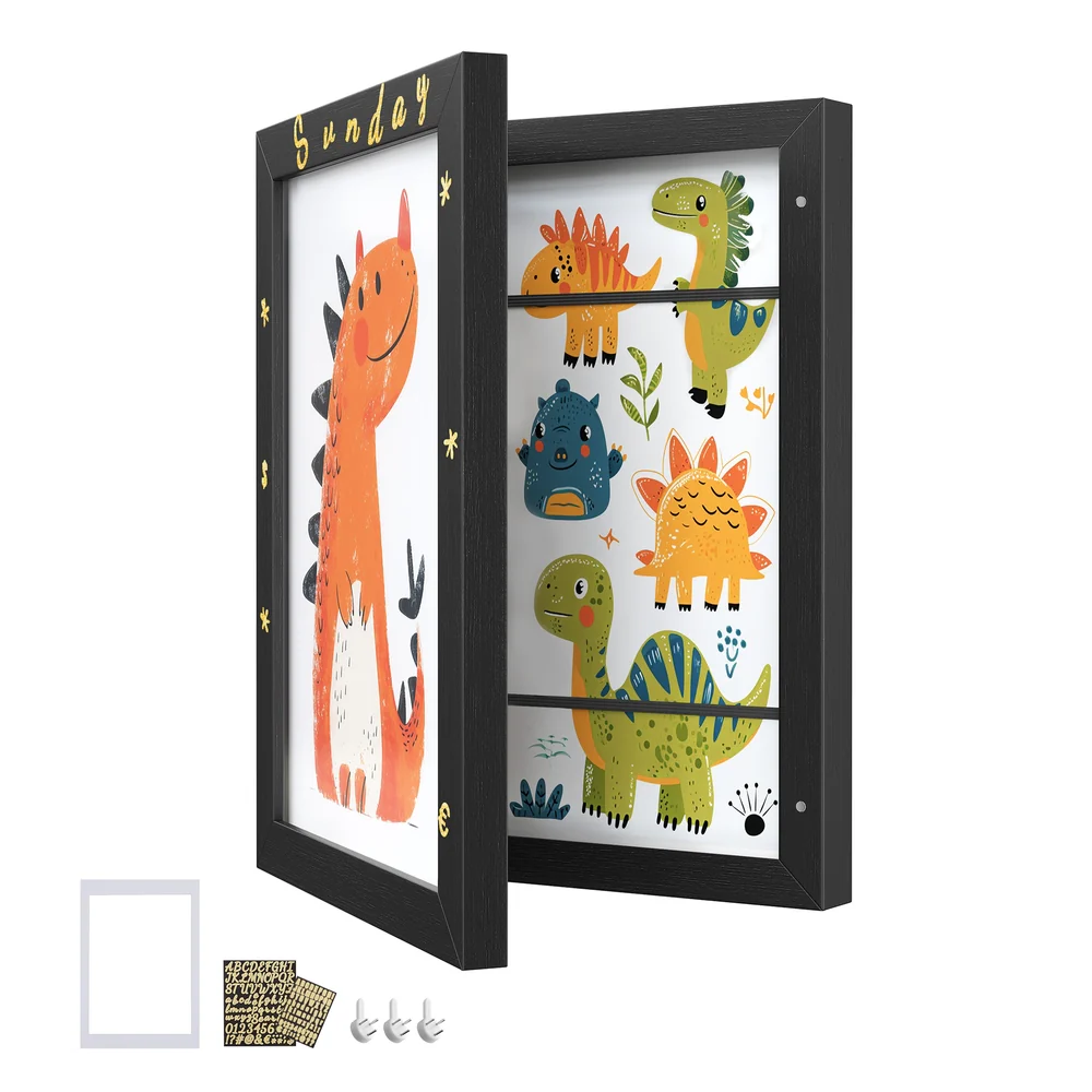 SONGMICS Kids Artwork Frame Changeable, A4, 8.5x11 Art Picture Frame Display for Room Decor