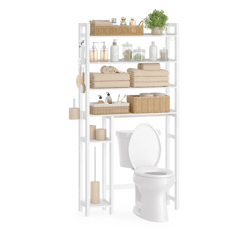 Over the Toilet Storage Shelf with Toilet Paper Holder