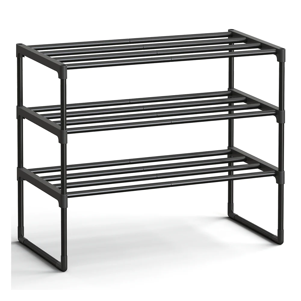 Stackable Metal Shoe Rack for Entryway Organization - Image 2