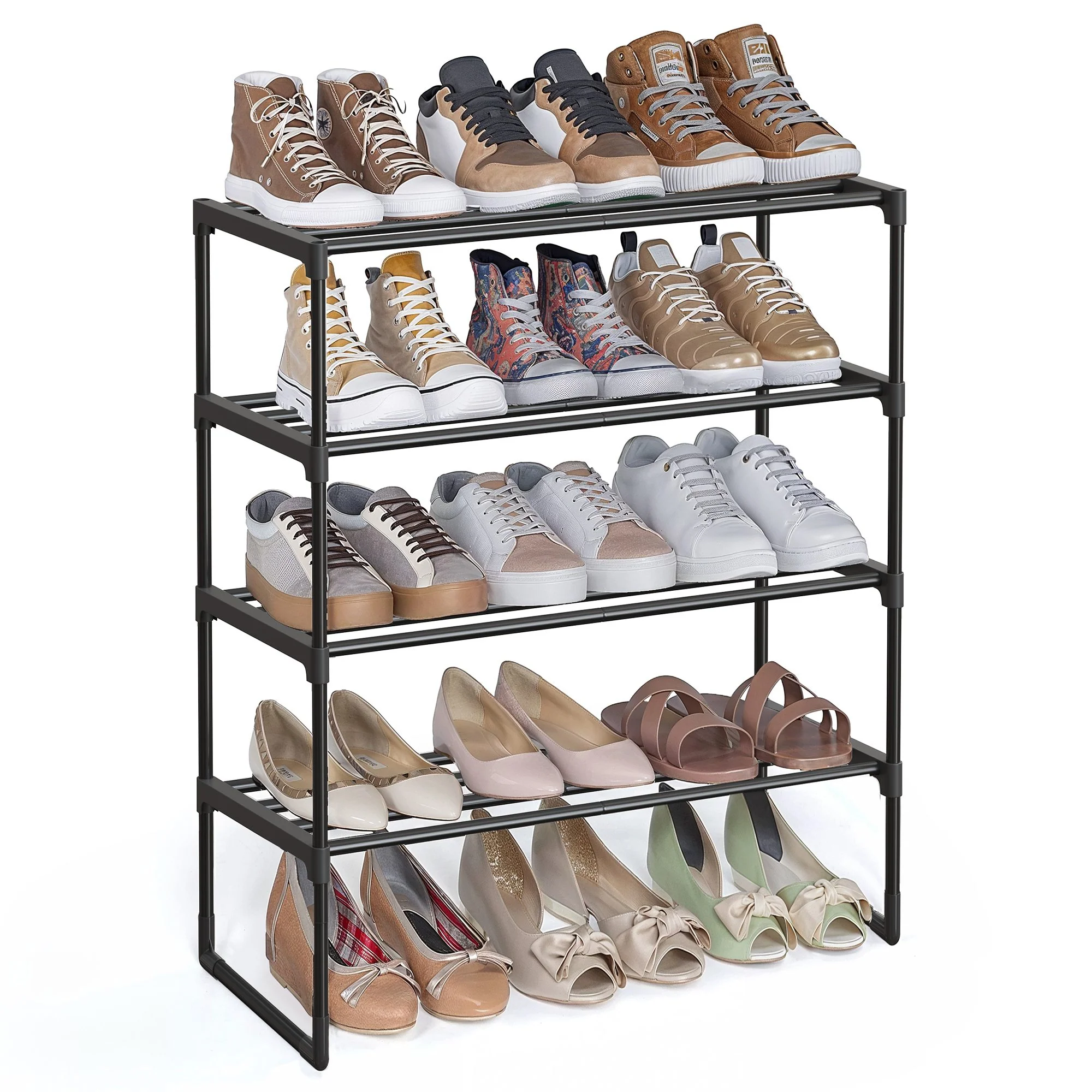 Stackable Metal Shoe Rack for Entryway Organization - Image 3