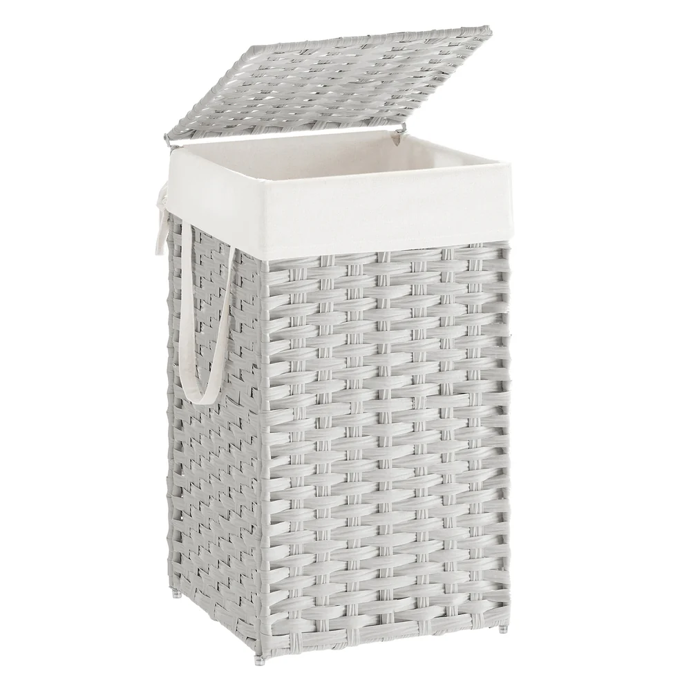 Slim Laundry Hamper with Lid and Handles - Image 6