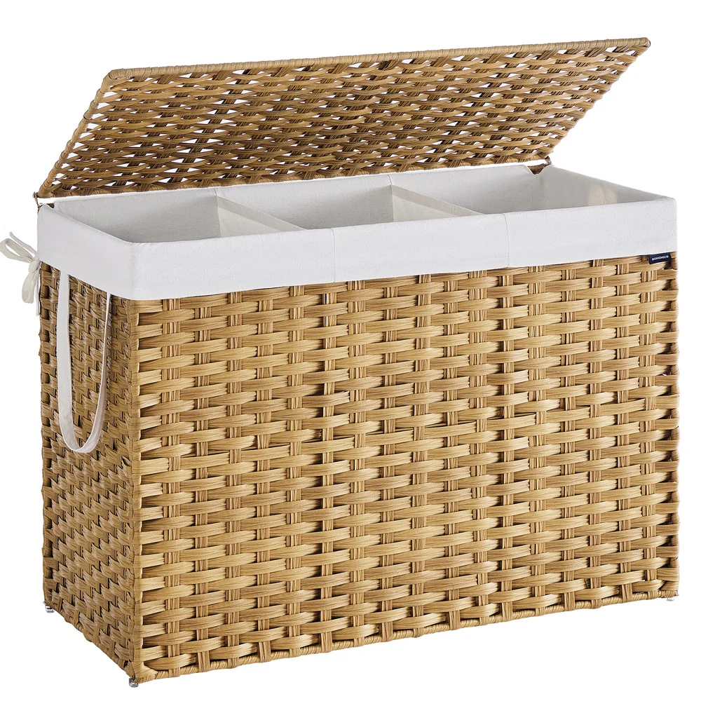Slim Laundry Hamper with Lid and Handles - Image 8