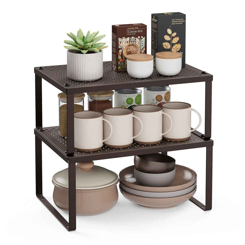 SONGMICS Spice Racks, Cabinet Shelf Organizers, Shelf Organizers, Countertop Organizers