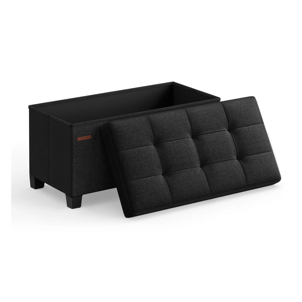 SONGMICS Storage Ottoman, Bedroom Bench with Storage, Foot Stool