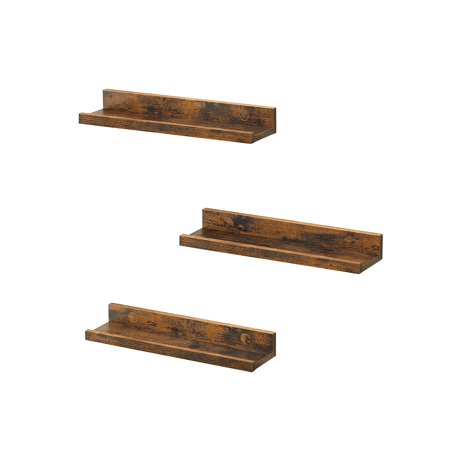 SONGMIS Set of 3 Floating Wall Shelves - Image 3
