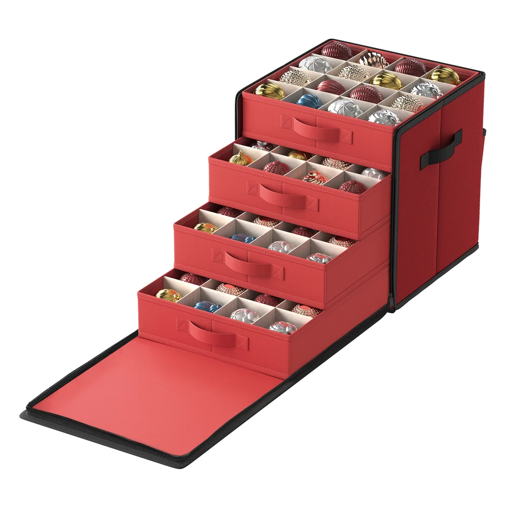 64-Slot Christmas Ornament Storage Box - Image 2