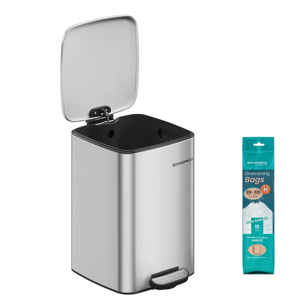 Stainless Trash Can 5.2-Gallon (20 L) with Inner Bucket - Image 2