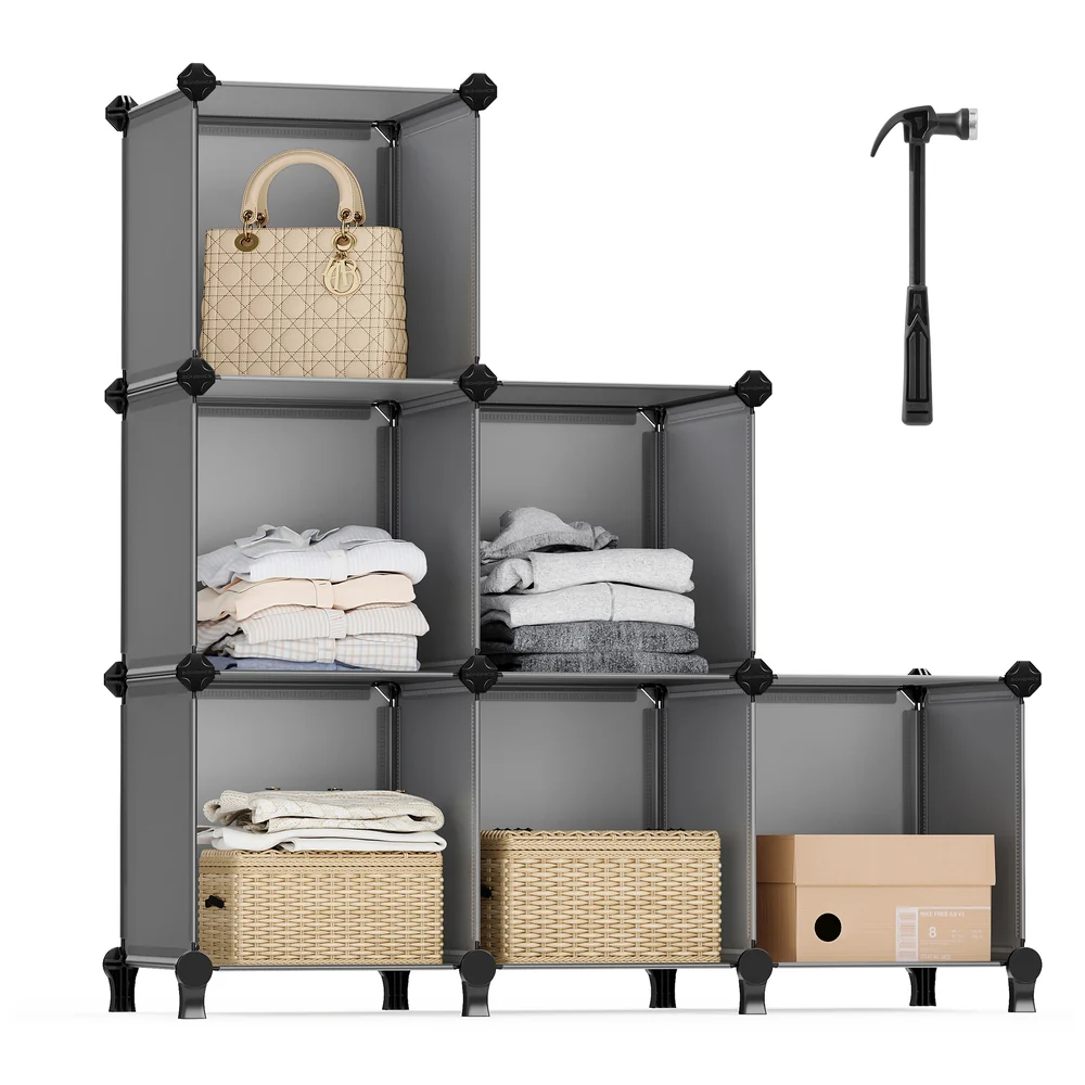 Storage Cube Organizer with 6 Cubes - Image 3