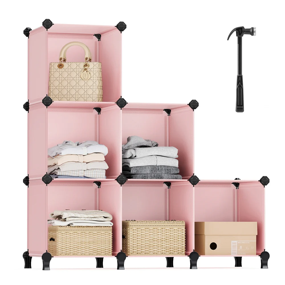 Storage Cube Organizer with 6 Cubes - Image 6