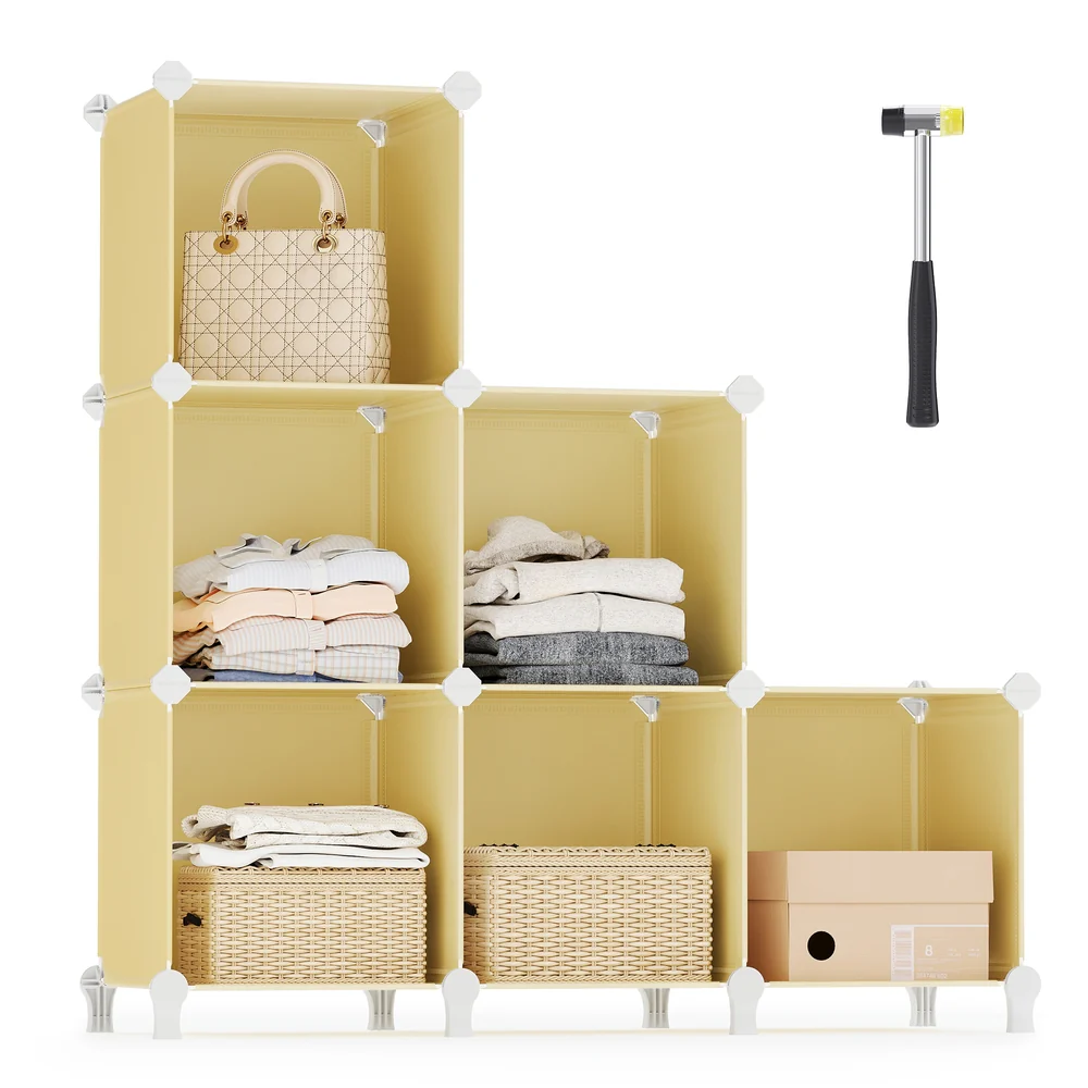 Storage Cube Organizer with 6 Cubes - Image 8