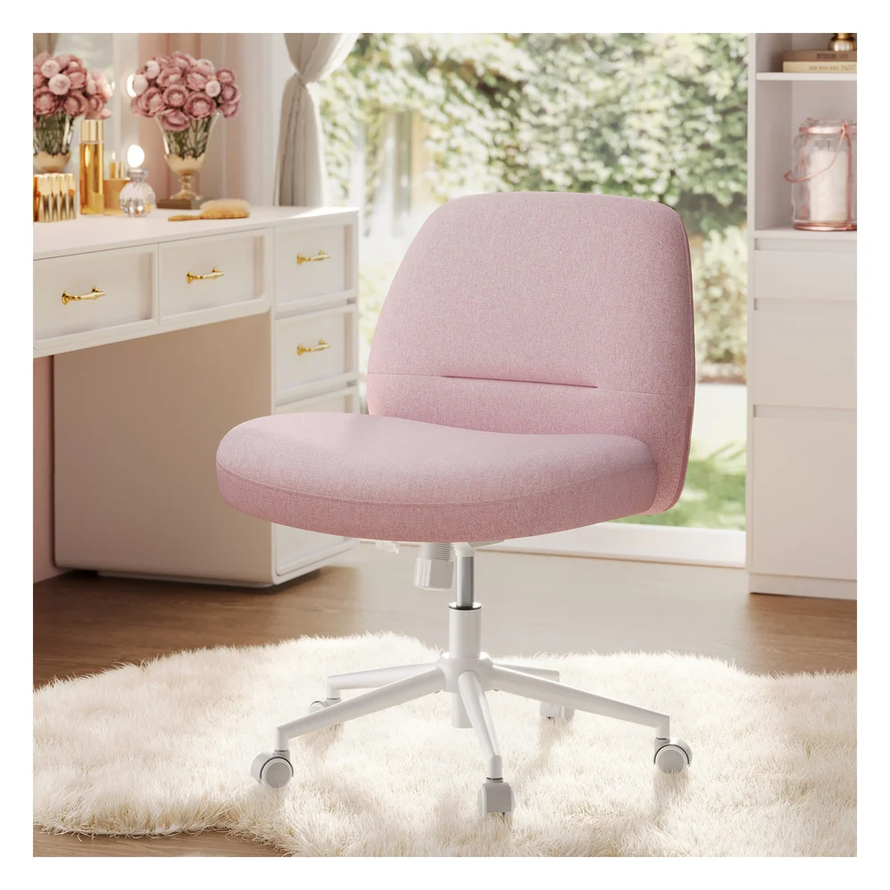 Criss Cross Chair with Wheels, Armless Office Chair