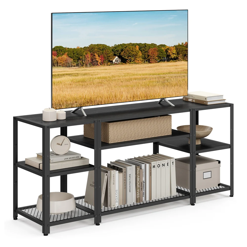TV Stand with Open Storage Shelves - Image 2