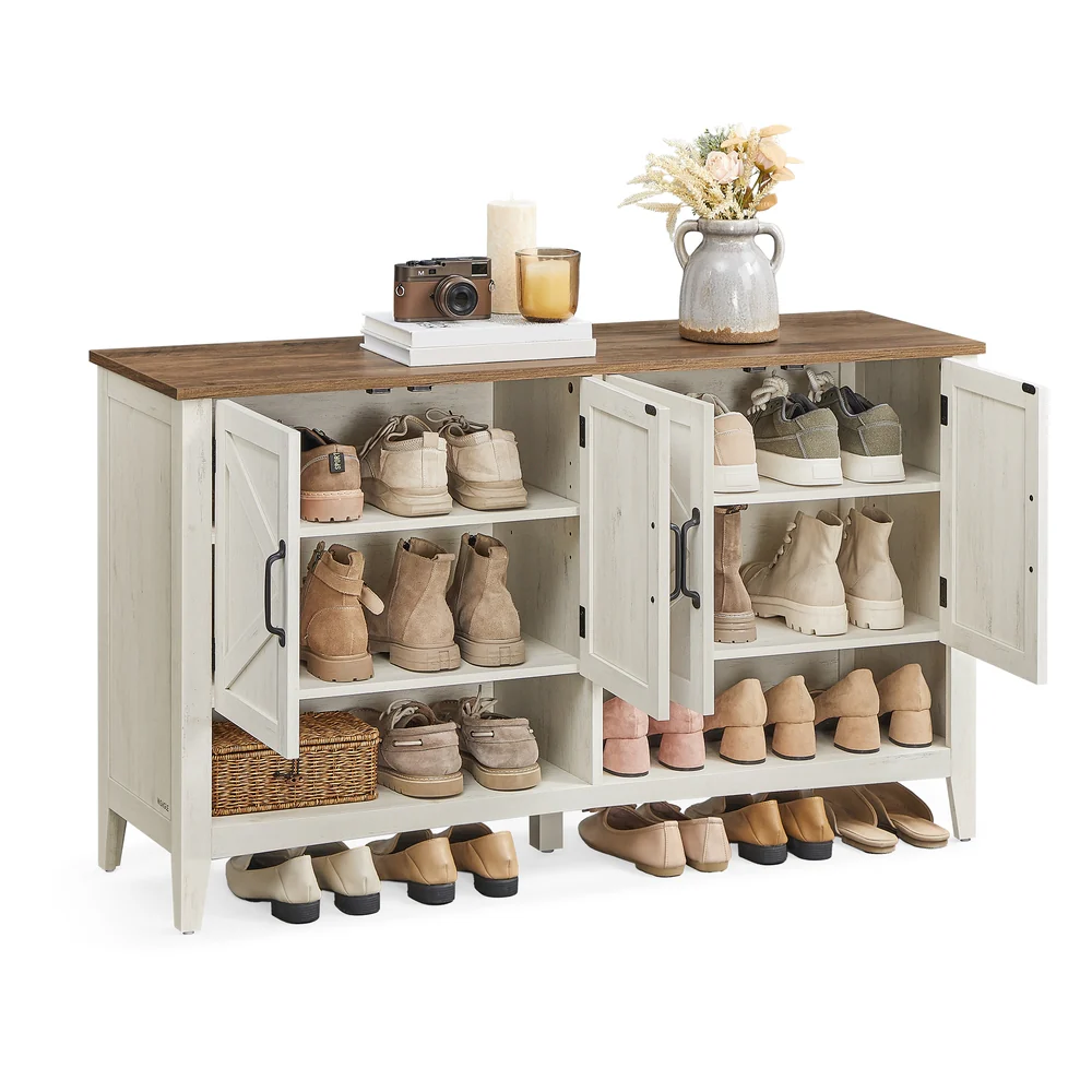 Liry Collection - 3-Tier Shoe Cabinet Farmhouse Style