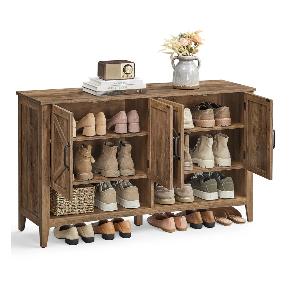Liry Collection - 3-Tier Shoe Cabinet Farmhouse Style - Image 2