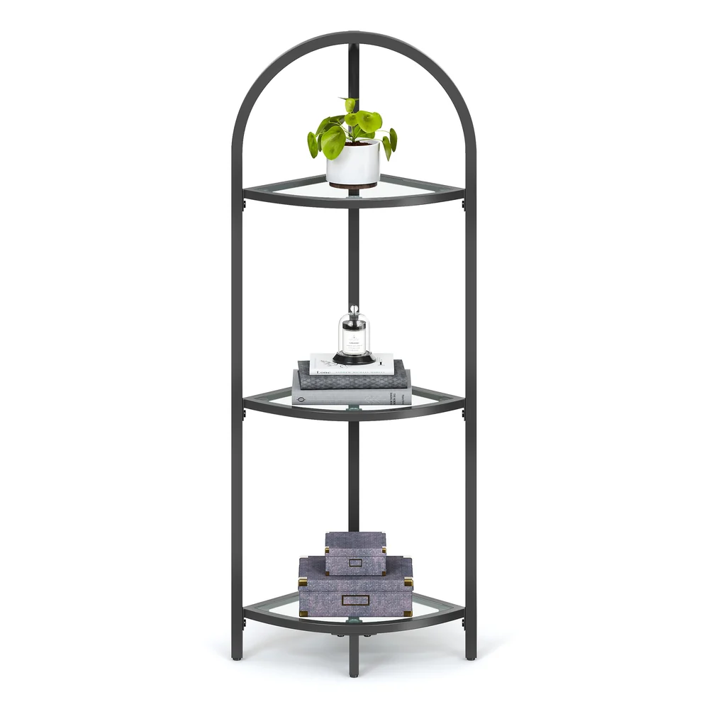 Baris Collection - 5 Tier Corner Bookshelf - Image 3