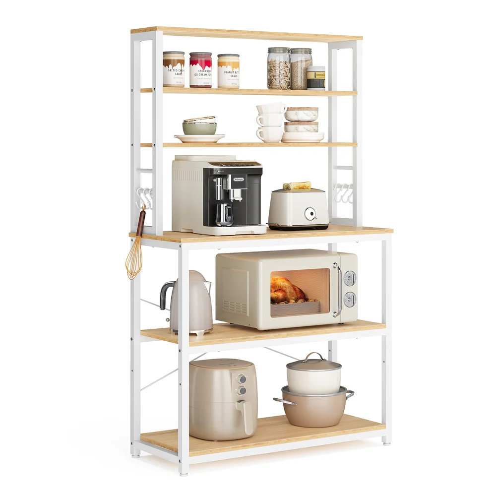 Coffee Bar with 6-Tier Shelves - Image 3