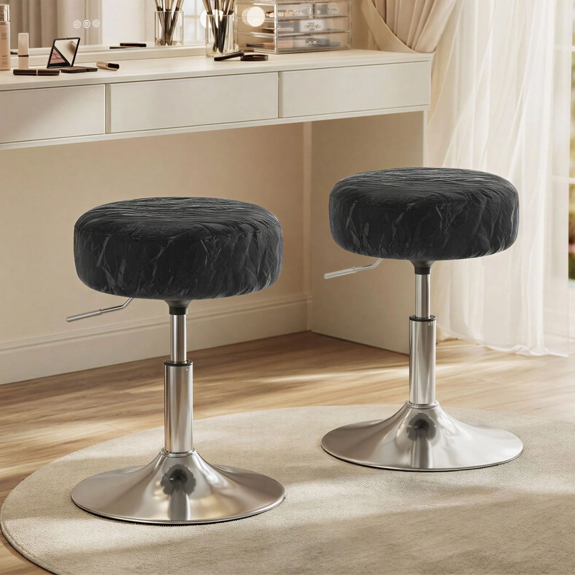 Adjustable Vanity Stool, Makeup Vanity Chair - Image 5