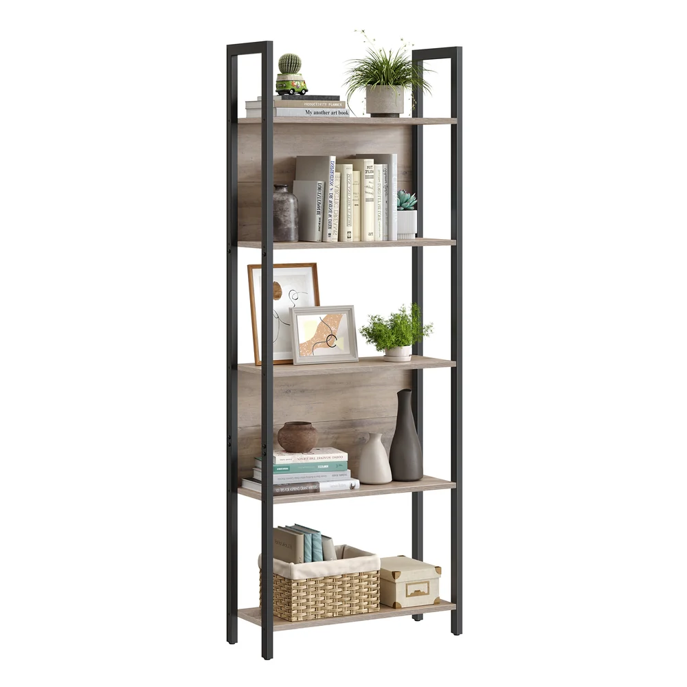 Bookcase with 5 Shelves Industrial Style