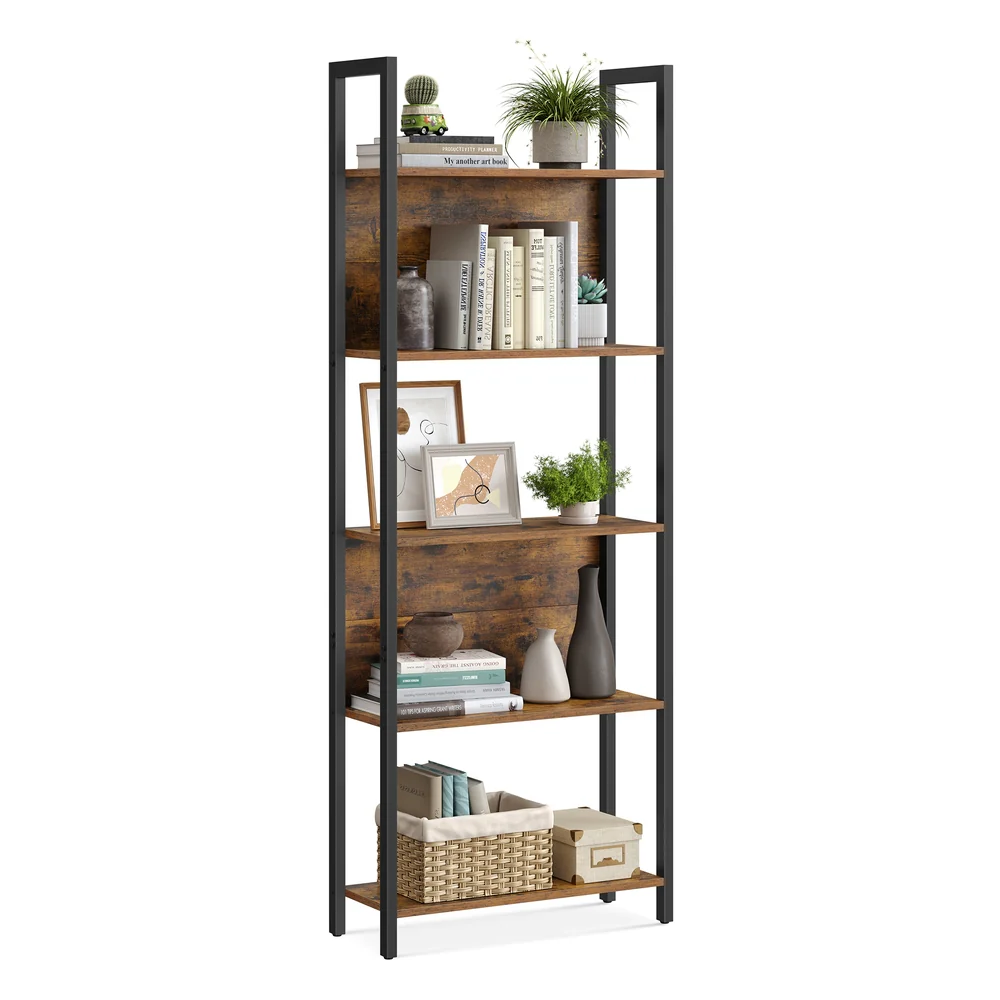 Bookcase with 5 Shelves Industrial Style - Image 2
