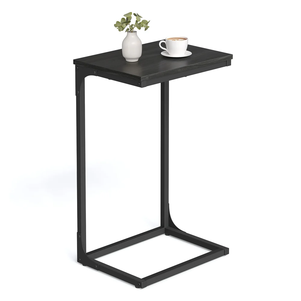 C-Shaped Side Table for Sofa