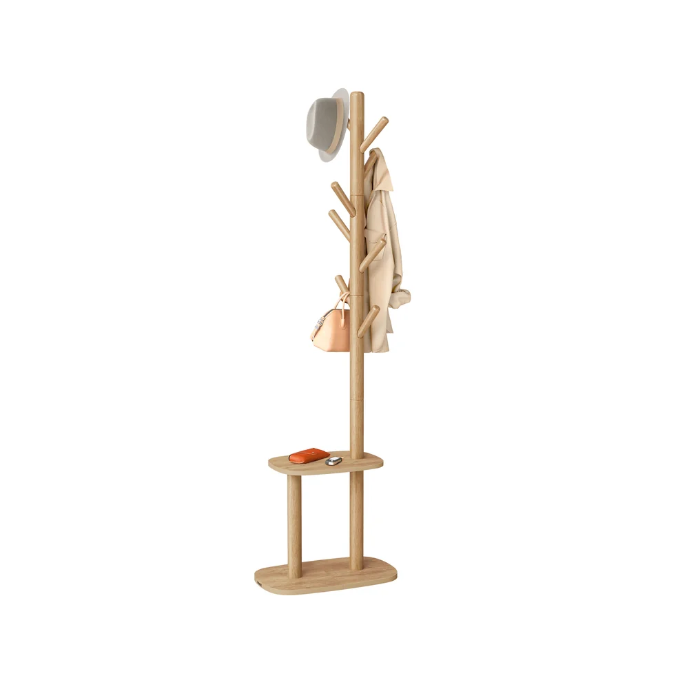 Coat Rack with 8 Hooks and Storage Shelf - Image 3
