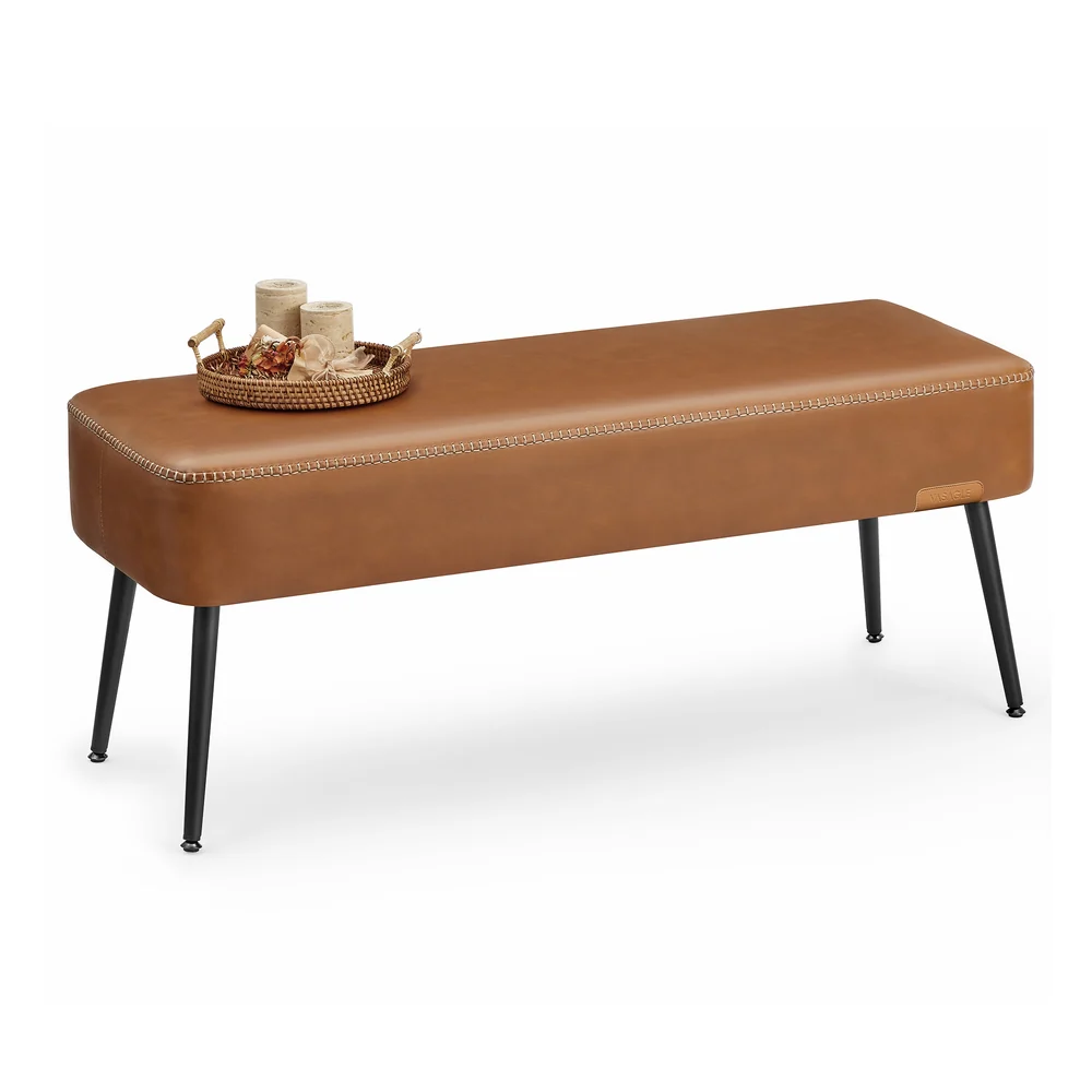 EKHO Collection - Ottoman Bench with Steel Legs