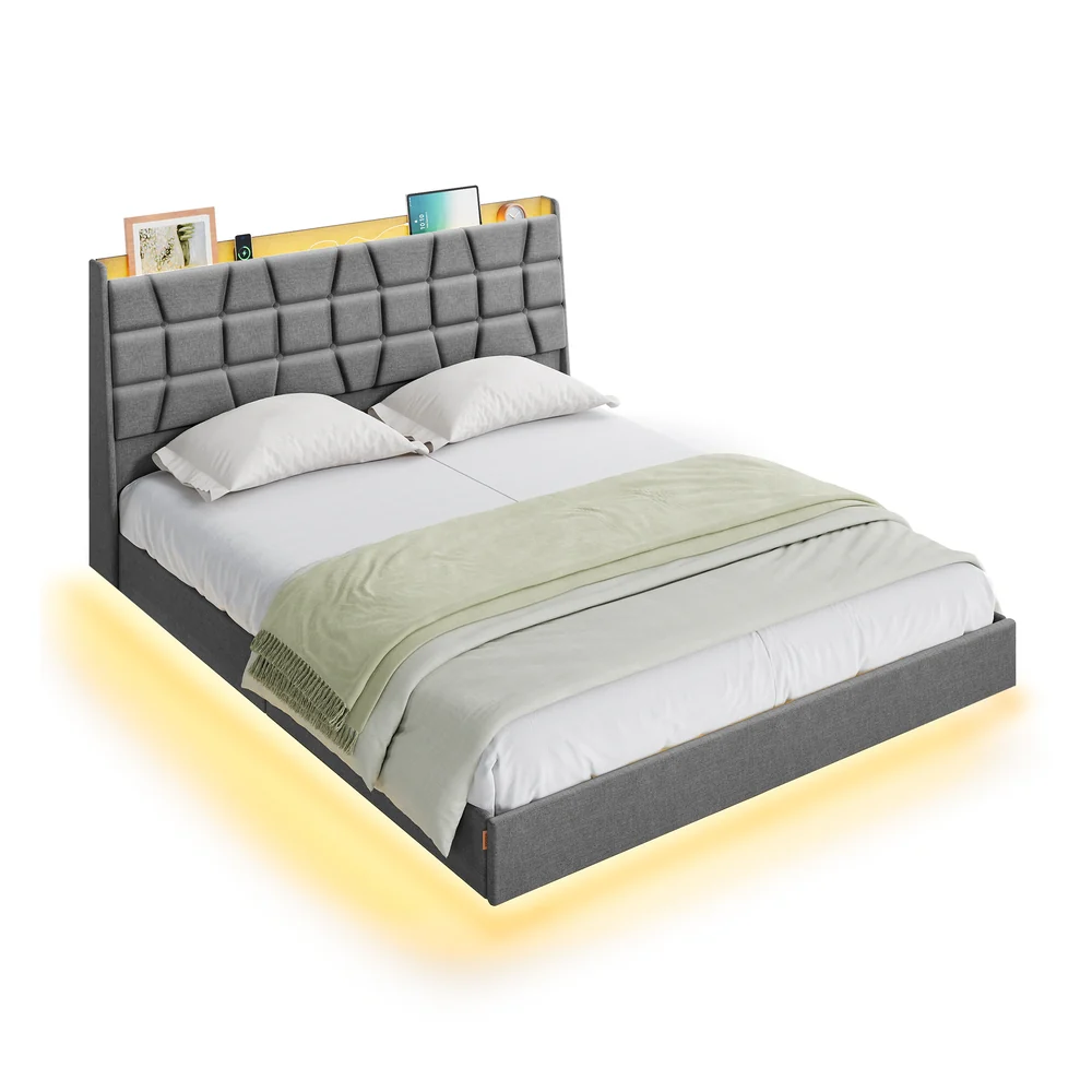 Floating Bed Frame with LED Lights - Image 2