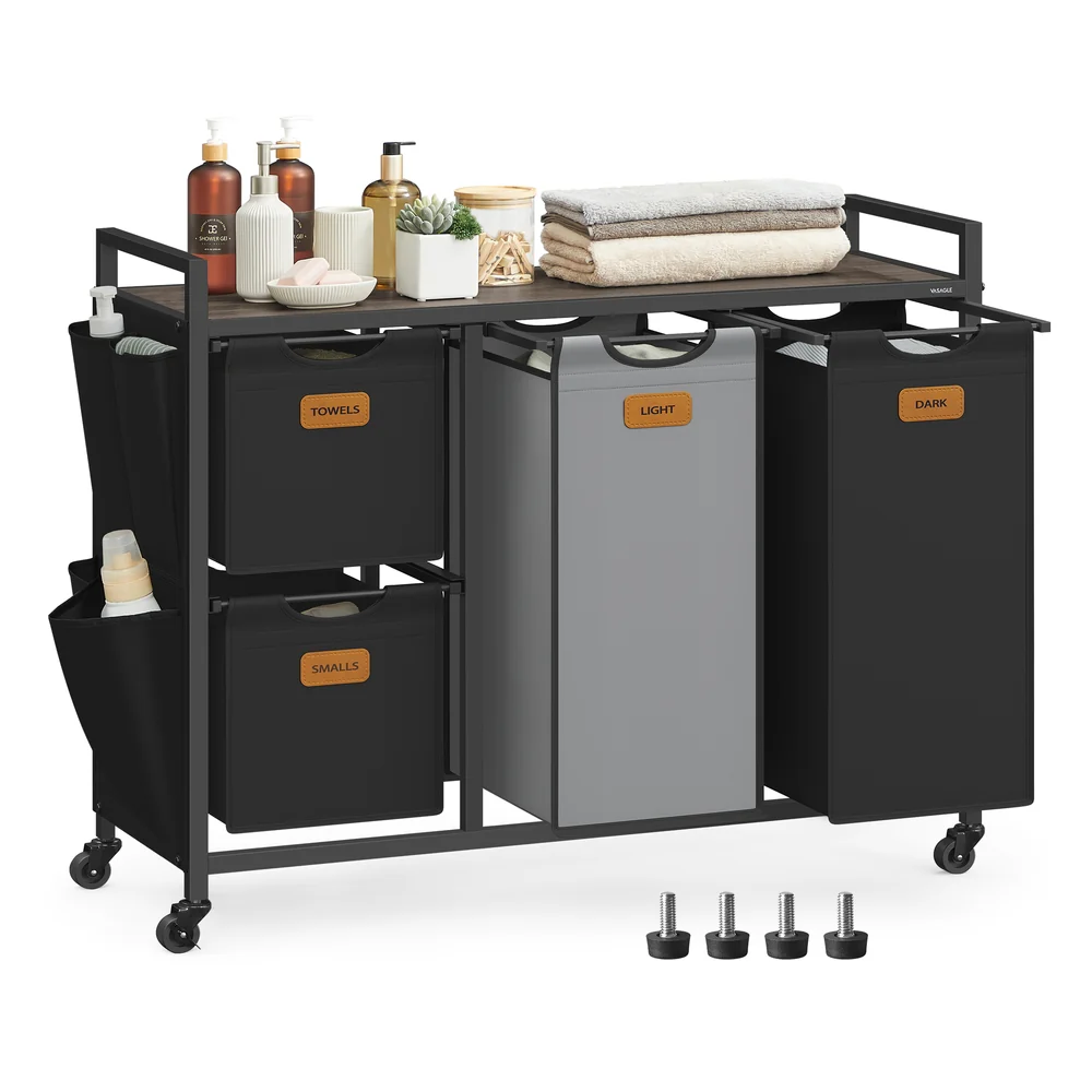 Laundry Hamper with 4 Compartments - Image 3