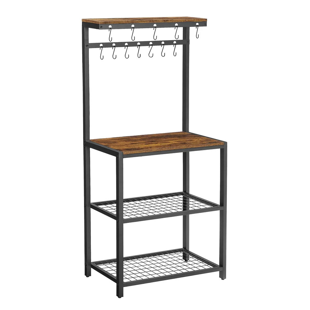 Microwave Oven Stand with Storage Shelves