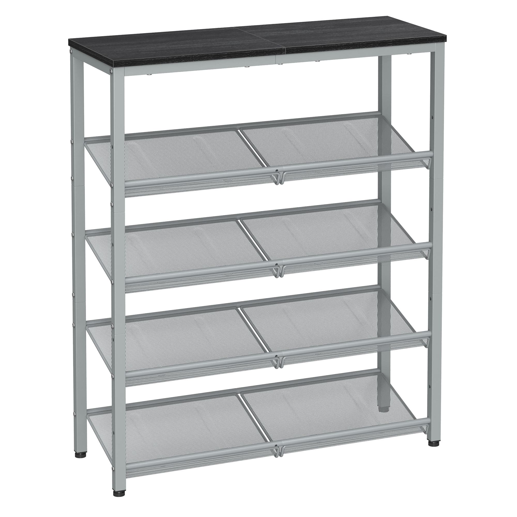 5-Tier Shoe Rack with Storage Shelves and Spacious Top - Image 3