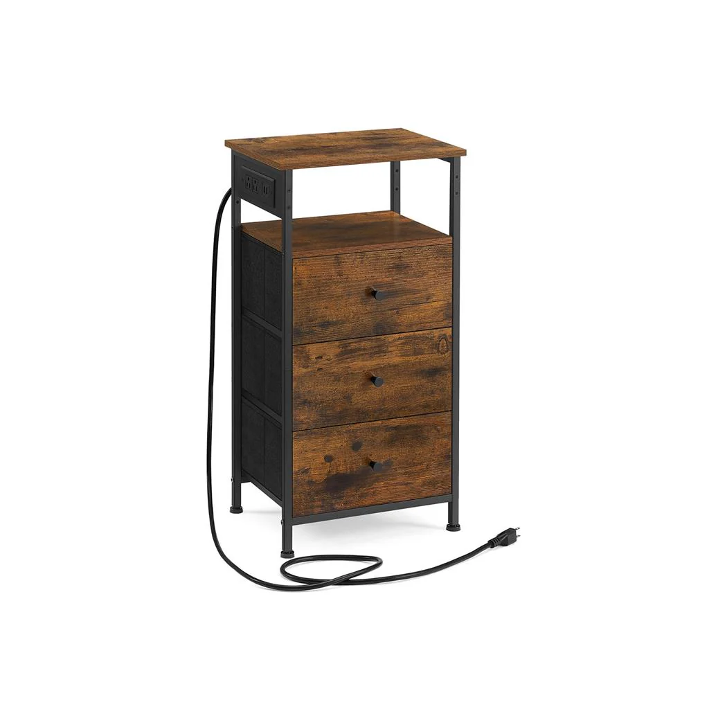 Set of 2 Nightstands with Charging Stations - Image 3