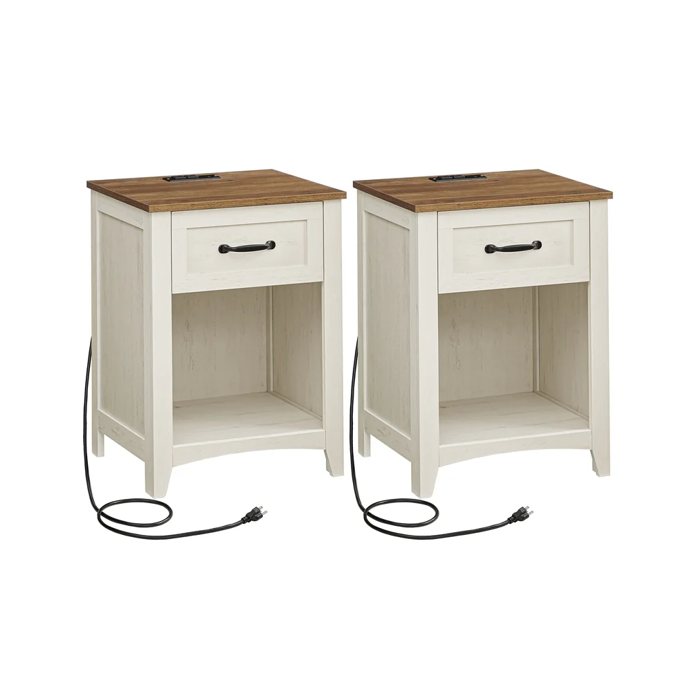 Liry Collection - Nightstands with Charging Station and Open Compartment - Image 5