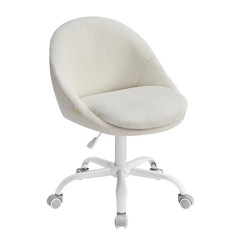 Swivel vanity chair with back and wheels - Image 4