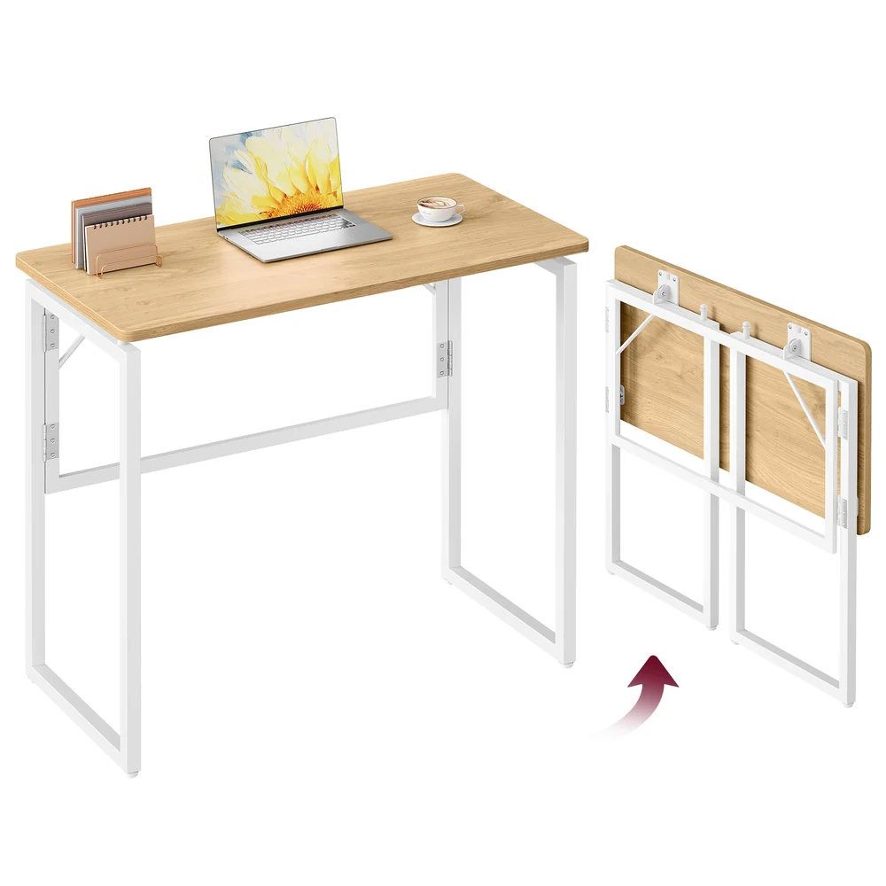 One-Piece foldable computer desk with rounded edges - Image 3