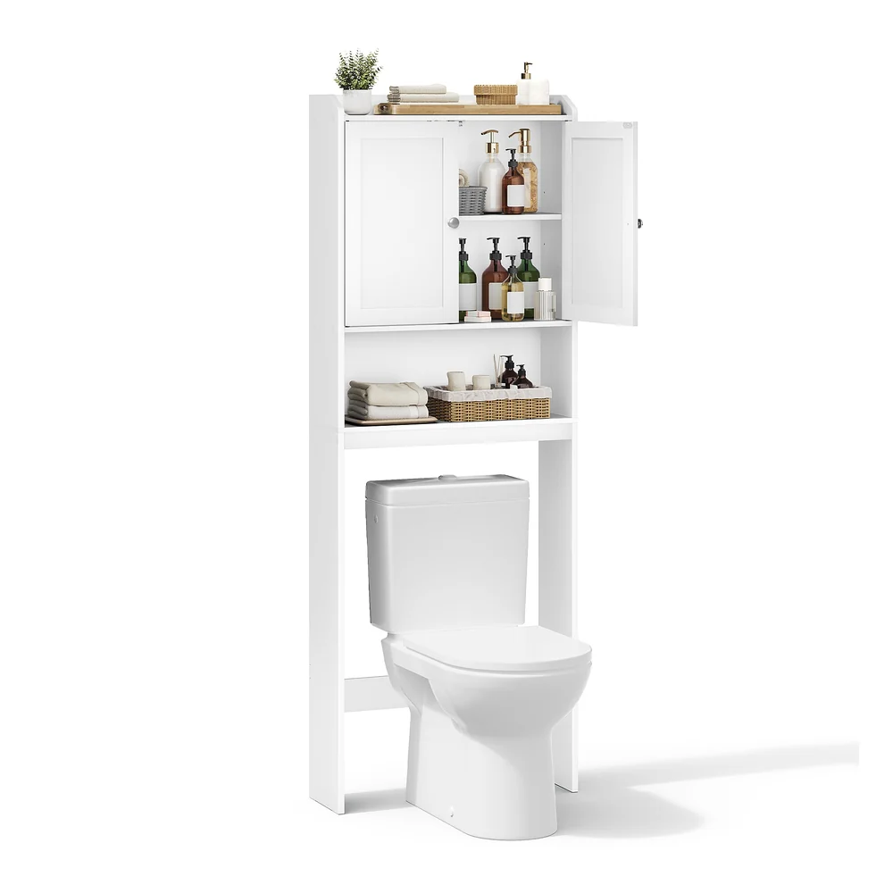 Over The Toilet Storage Cabinet, Bathroom Storage Cabinet with Doors