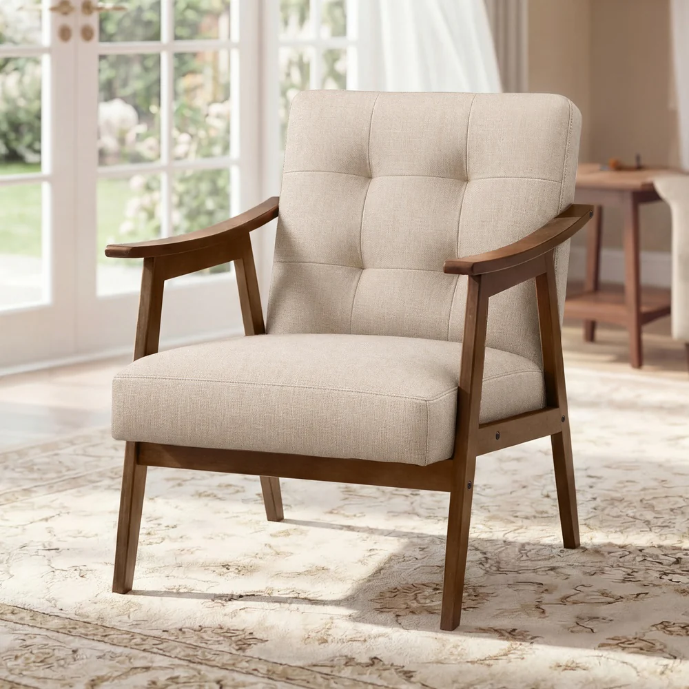 PU leather accent chair for living room bedroom or office - Image 3