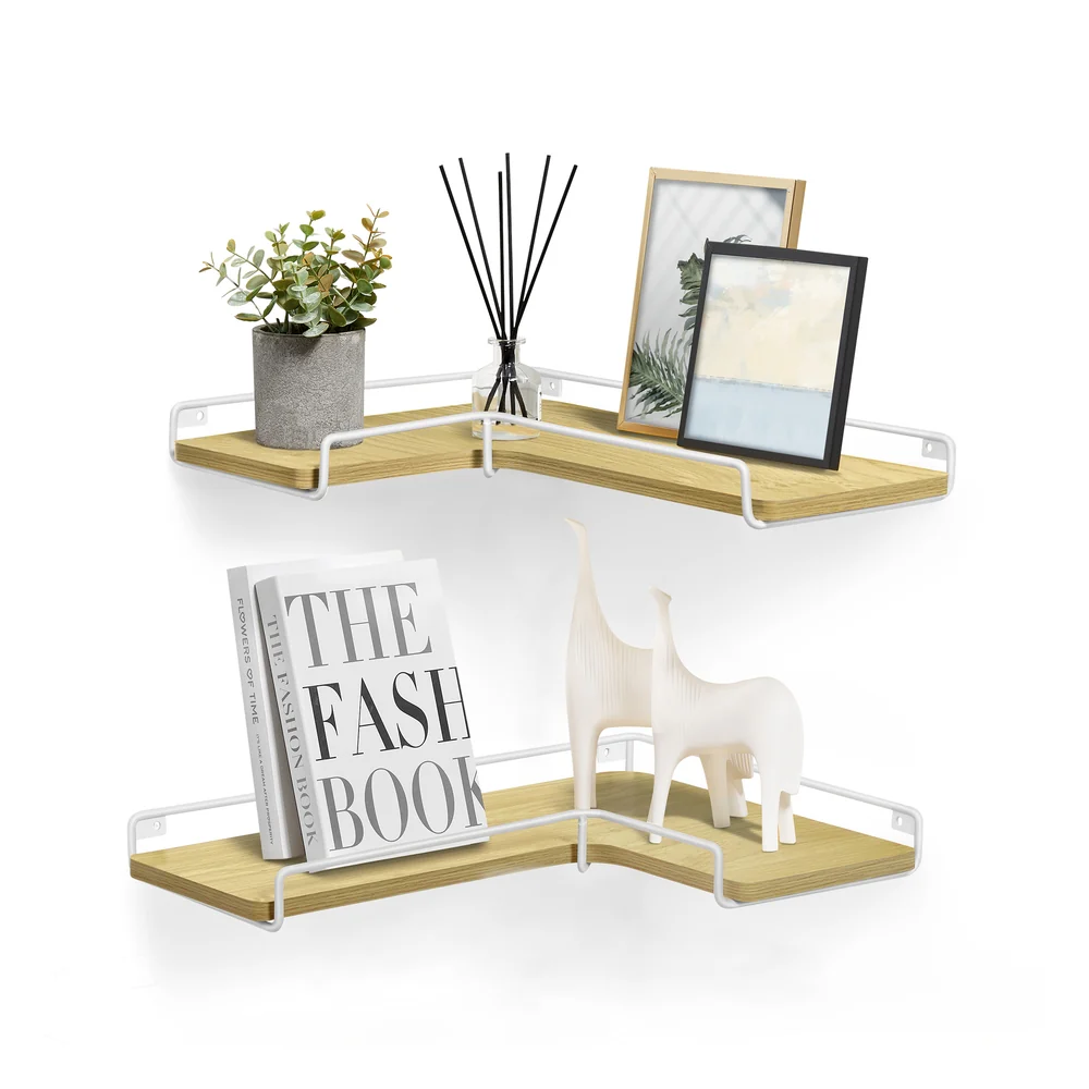 Set of 2 Corner Floating Shelves - Image 3