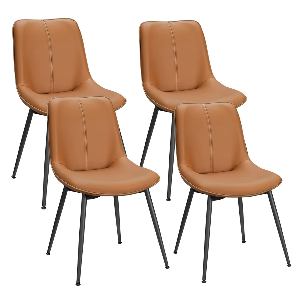 Leather Dining Chairs Set - Image 3