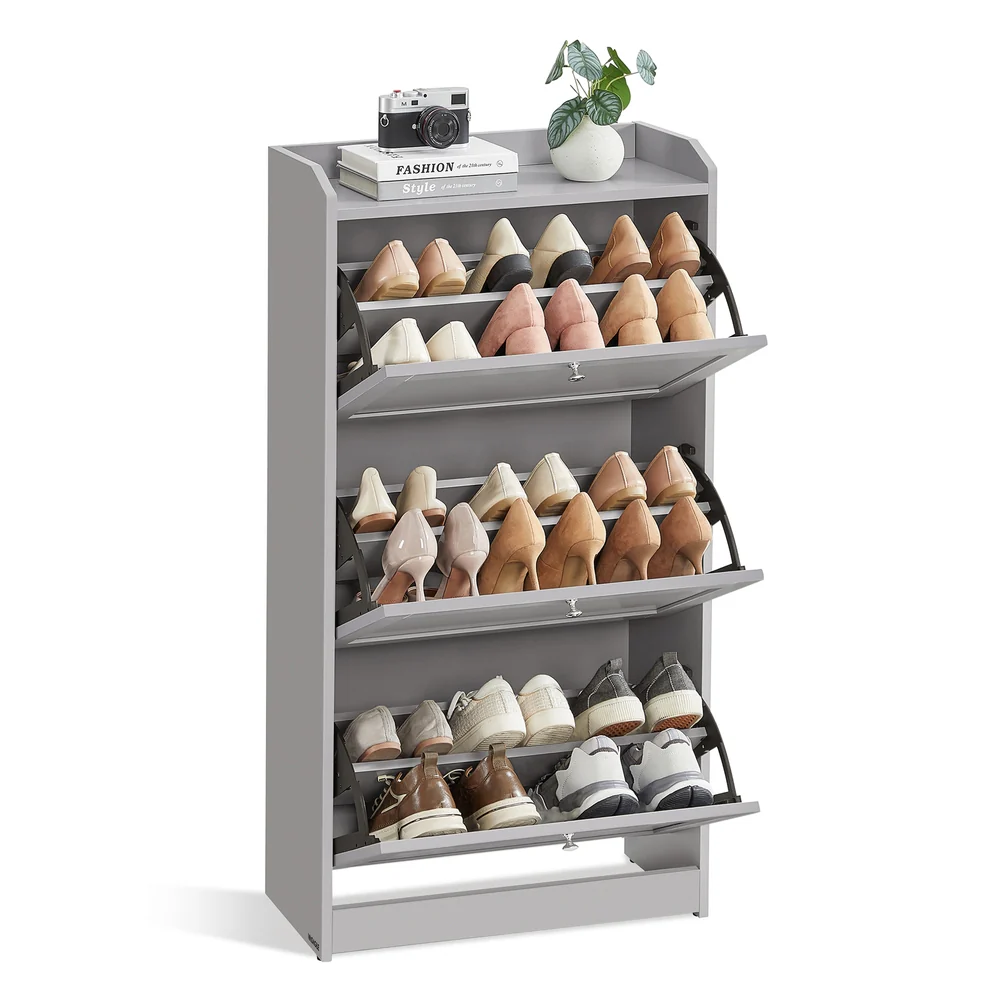 Shoe Cabinet with 3 Flip Drawers