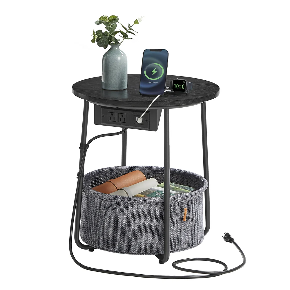 Lilea Collection - Side Table with Charging Station - Image 6