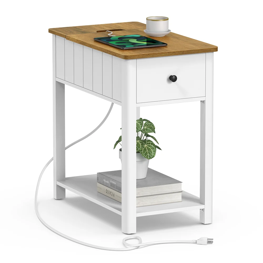 Side Table with Charging Station - Image 3